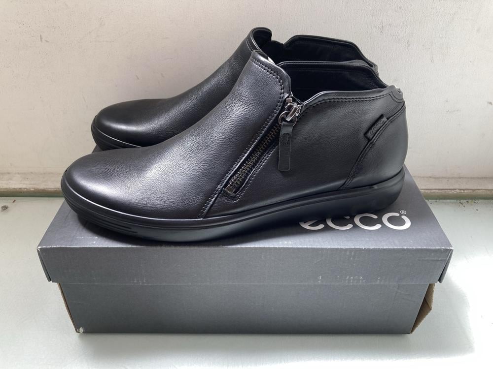 ECCO SOFT 7 WOMENS ANKLE BOOTS IN BLACK : SIZE UK 