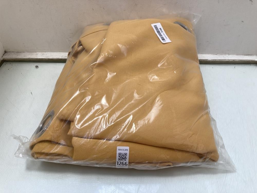 PAIR OF CURTAINS IN YELLOW: LOCATION - BR5