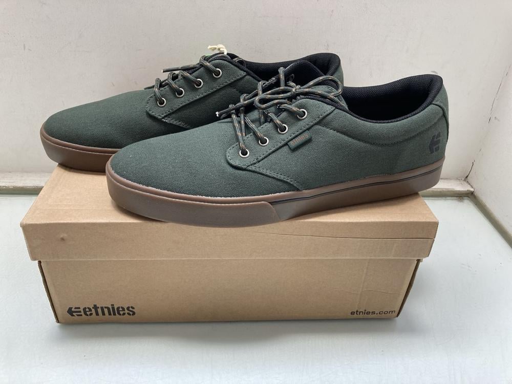 ETNIES JAMESON 2 ECO SHOES IN GREEN/BLACK: SIZE UK