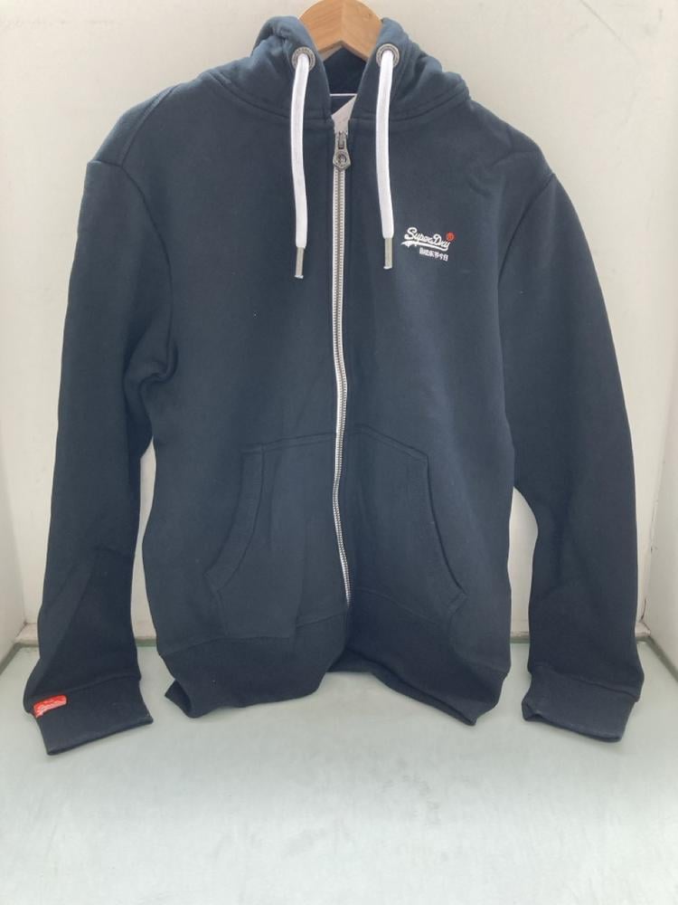 SUPERDRY ORANGE LABEL ZIP HOODIE IN ECLIPSE NAVY: 