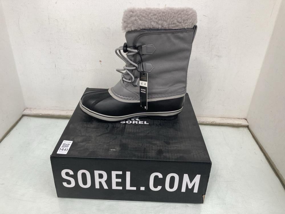 SOREL YOOT PAC NYLON WATERPROOF SNOW BOOTS IN GREY