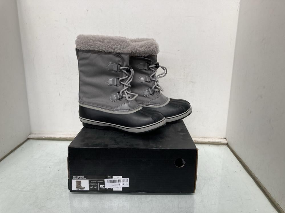 SOREL YOOT PAC NYLON WATERPROOF SNOW BOOTS IN GREY