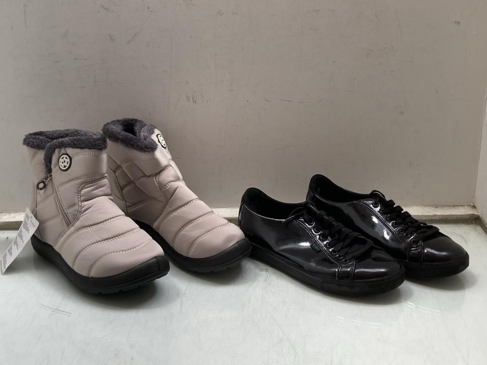 KICKERS PU TRAINERS IN BLACK - EU 39 TO ALSO INCLU