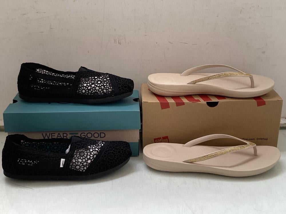 FITFLOP IQUSHION SPARKLE SHOES IN STONE BEIGE - UK