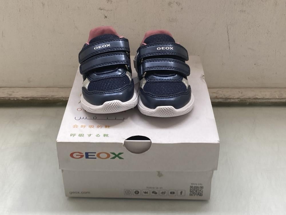 RESPIRA GEOX CHILDRENS TRAINERS IN NAVY - UK 3.5: 