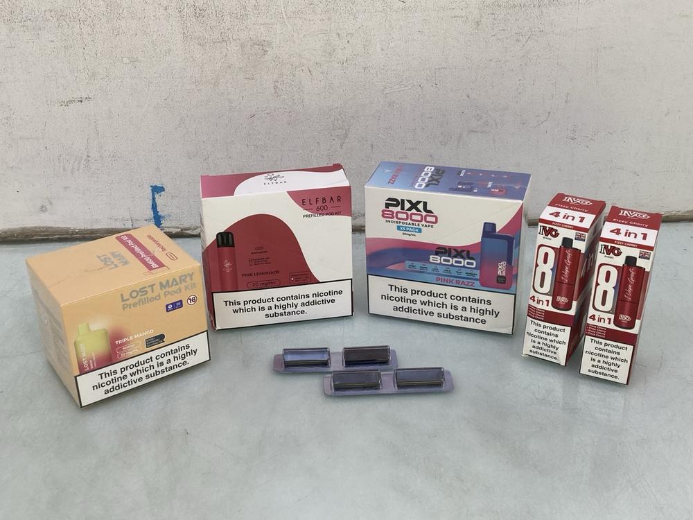 QTY OF ASSORTED VAPES IN VARIOUS FLAVOURS TO INCLU