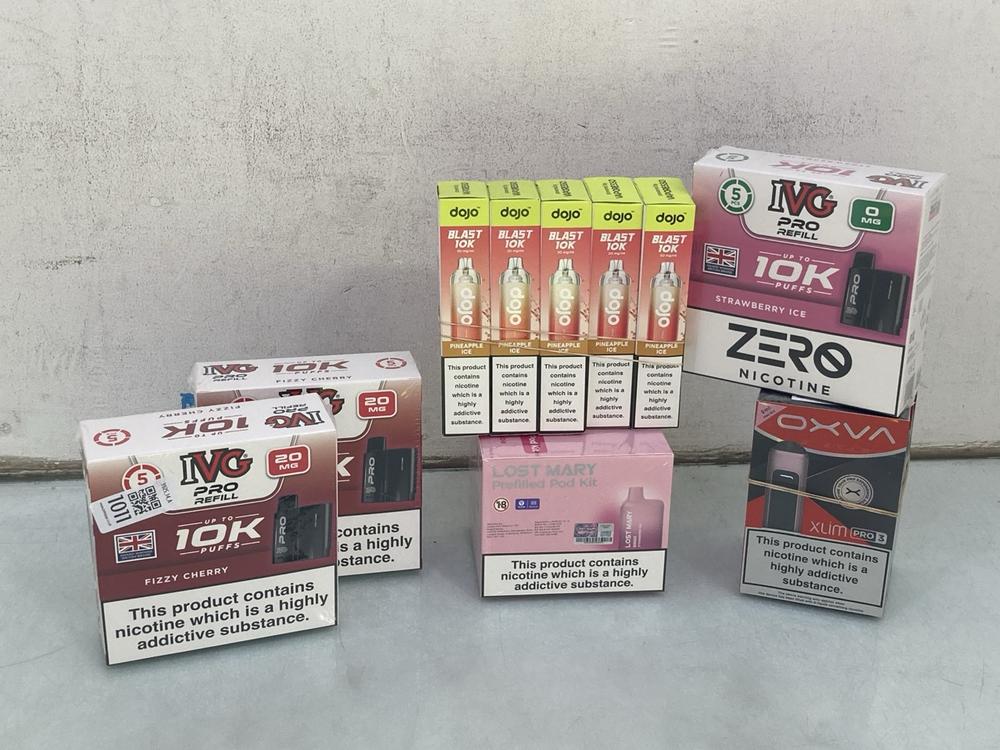 QTY OF ASSORTED VAPES IN VARIOUS FLAVOURS TO INCLU
