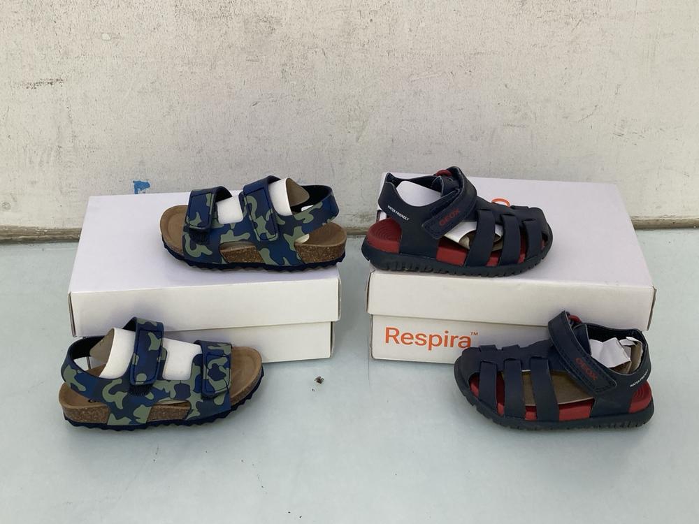 GEOX B SANDALS IN NAVY UK SIZE 4.5 TO INCLUDE GEOX