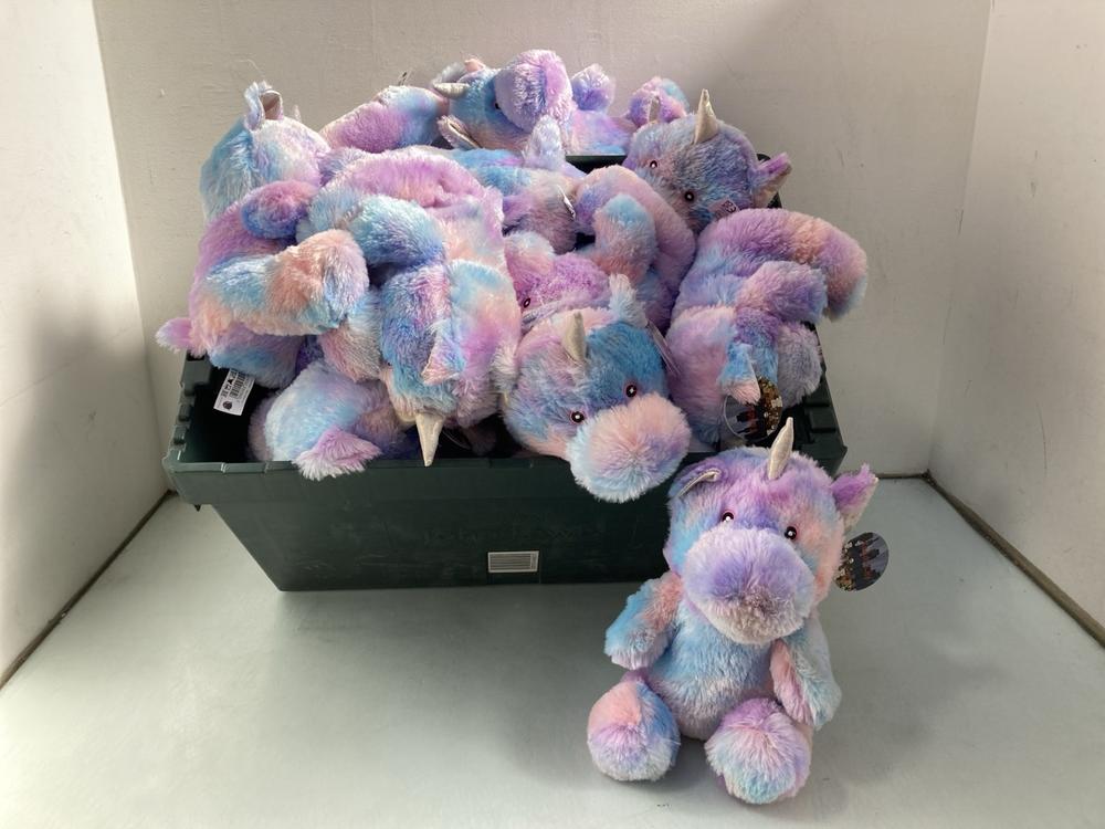 QTY OF CITY TEDDIES MULTI COLOURED UNICORN TEDDIES