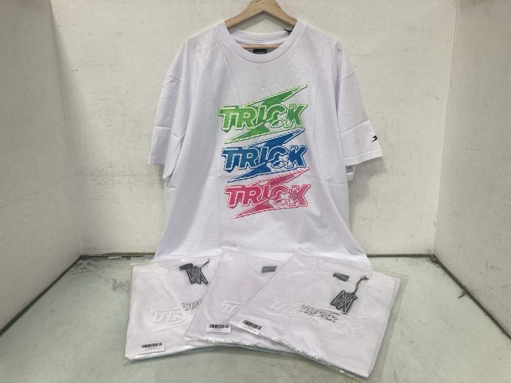 4 X ASSORTED XL TRICK T SHIRTS IN WHITE TO INCLUDE
