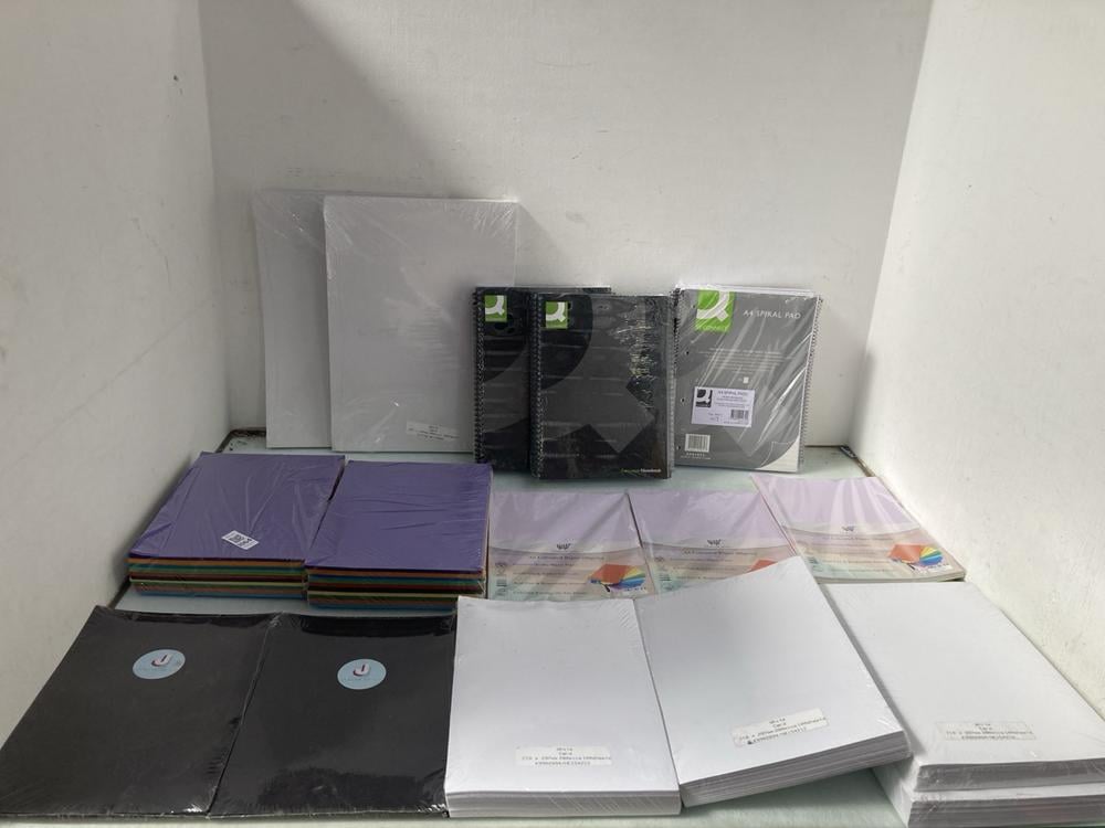 QTY OF ASSORTED STATIONARY ITEMS TO INCLUDE QTY OF
