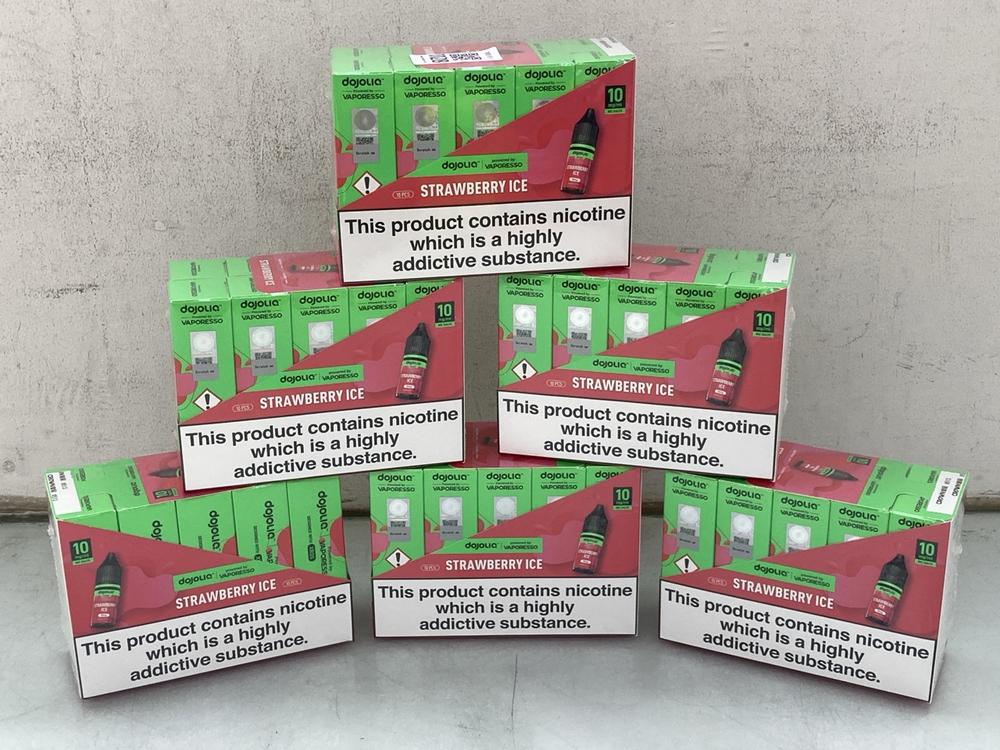 6 X STRAWBERRY ICE VAPE LIQUIDS - BBE: 03/28 (18+ 