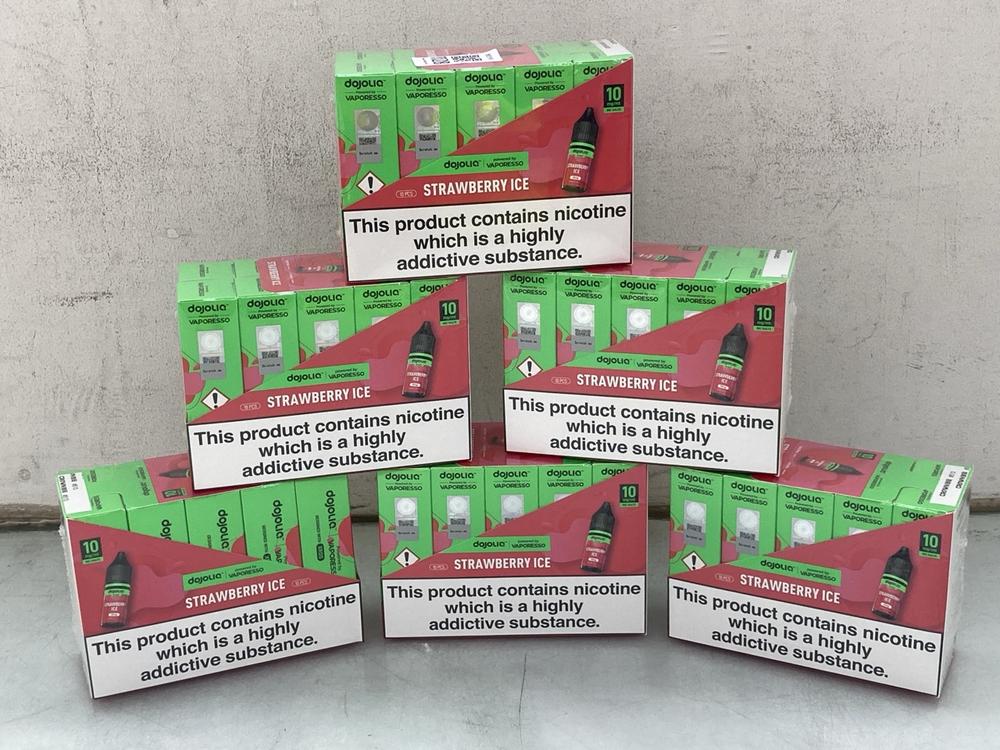 6 X STRAWBERRY ICE VAPE LIQUIDS - BBE: 03/28 (18+ 