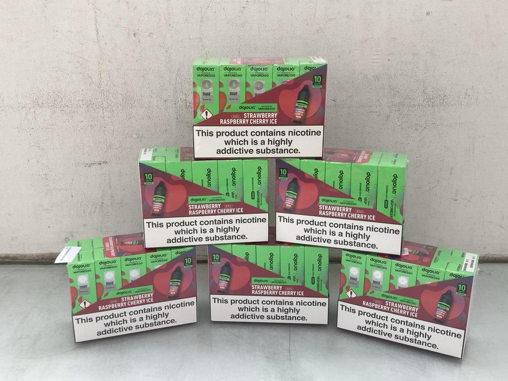 6 X DOJOLIQ STRAWBERRY RASPBERRY CHERRY ICE VAPE L