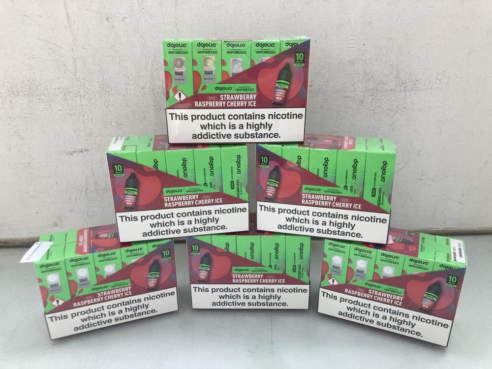 6 X DOJOLIQ STRAWBERRY RASPBERRY CHERRY ICE VAPE L