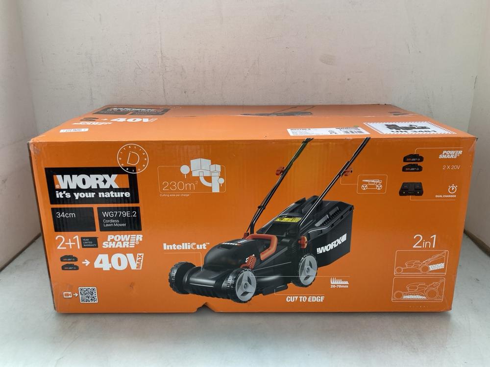WORX 34CM WG779E.2 CORDLESS LAWN MOWER - ORIGINAL 