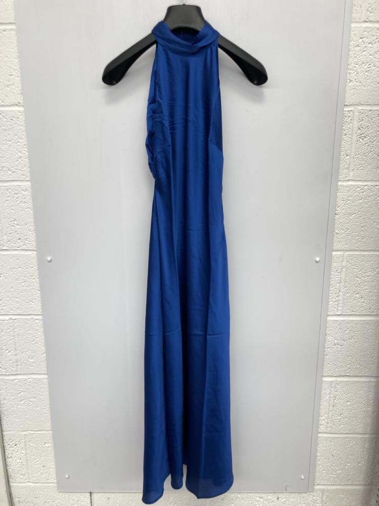 OMNES SEYCHELLES DRAPE BACK DRESS IN NAVY UK SIZE 