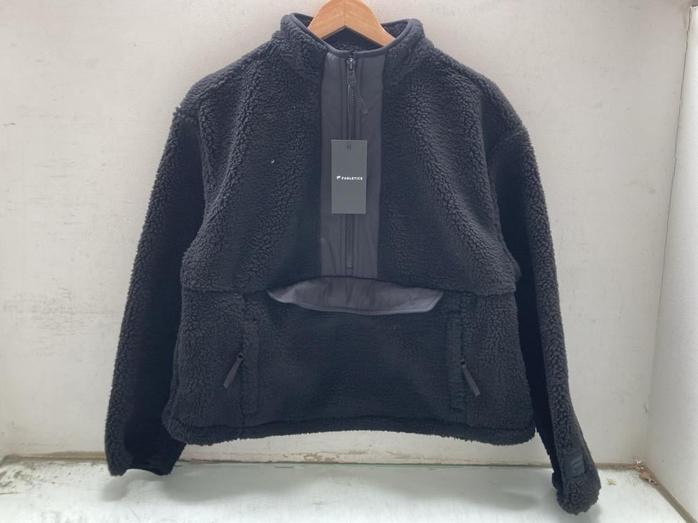 WOMENS FABLETICS BLACK FLEECE 1/4 ZIP JACKET: LOCA