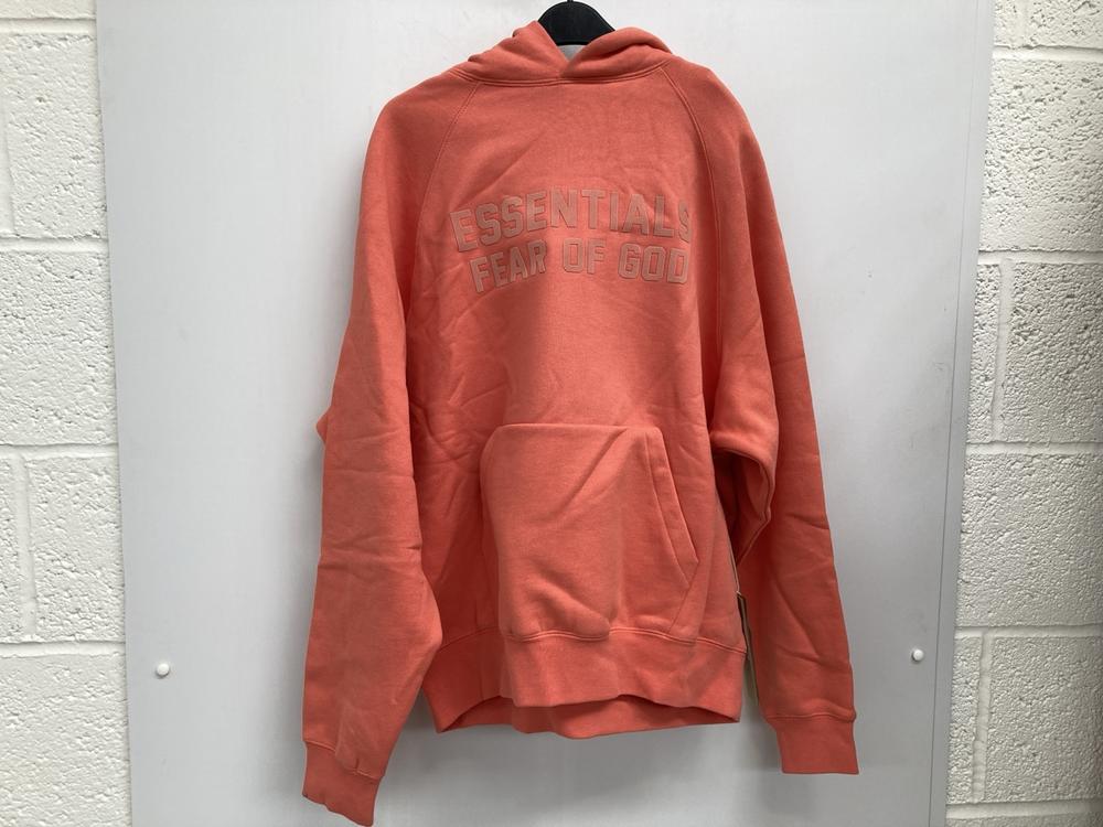 FEAR OF GOD ESSENTIALS LOGO-PRINT COTTON HOODIE IN