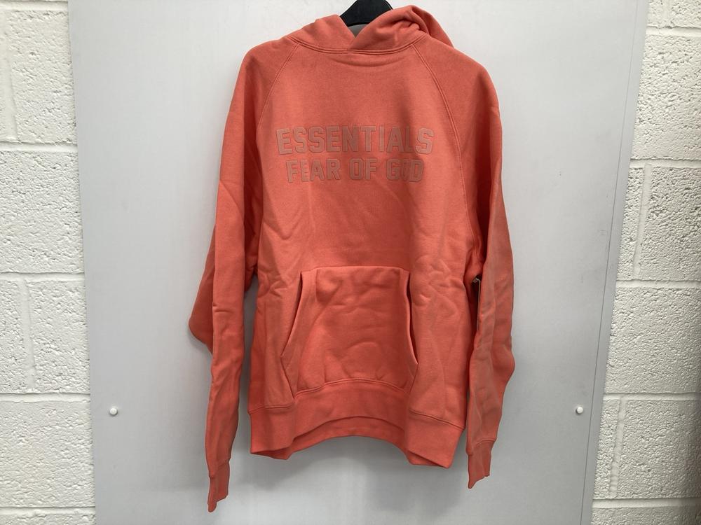 FEAR OF GOD ESSENTIALS LOGO-PRINT COTTON HOODIE IN