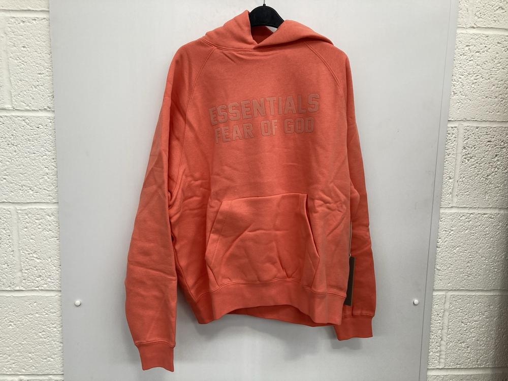 FEAR OF GOD ESSENTIALS LOGO-PRINT COTTON HOODIE IN
