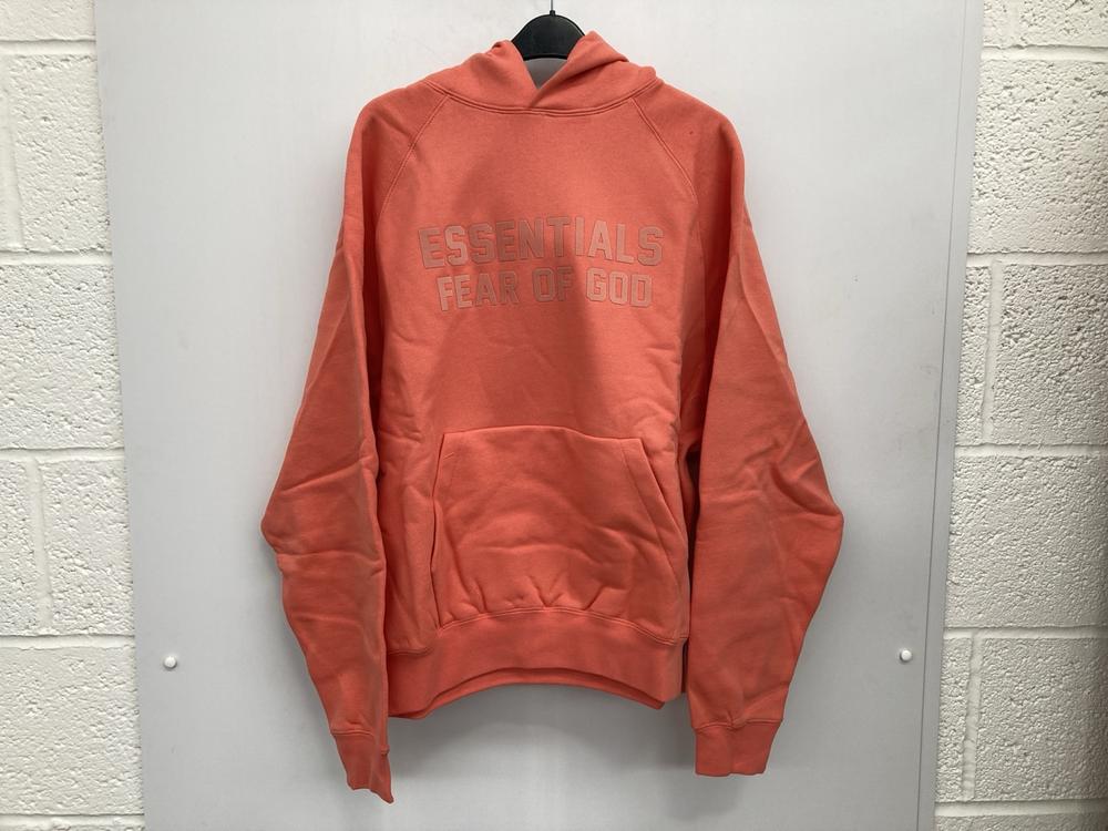FEAR OF GOD ESSENTIALS LOGO-PRINT COTTON HOODIE IN