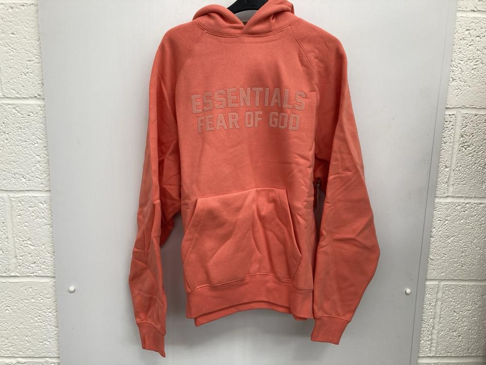 FEAR OF GOD ESSENTIALS LOGO-PRINT COTTON HOODIE IN