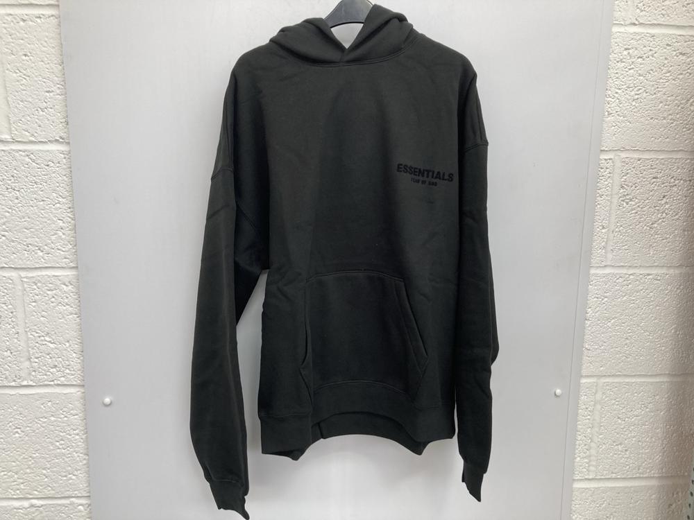 FEAR OF GOD ESSENTIALS HOODIE IN BLACK UK SIZE M -