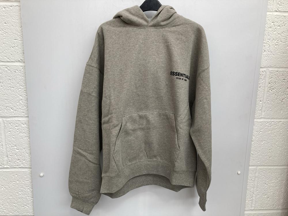 FEAR OF GOD ESSENTIALS HOODIE IN DARK OATMEAL UK S
