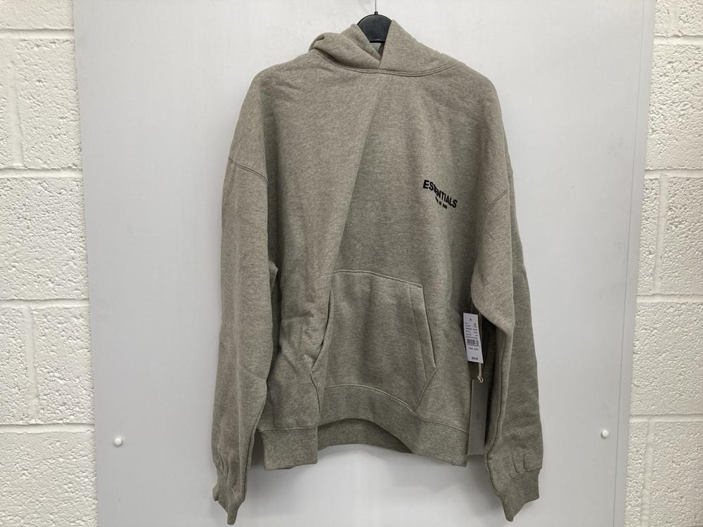 FEAR OF GOD ESSENTIALS HOODIE IN DARK OATMEAL UK S