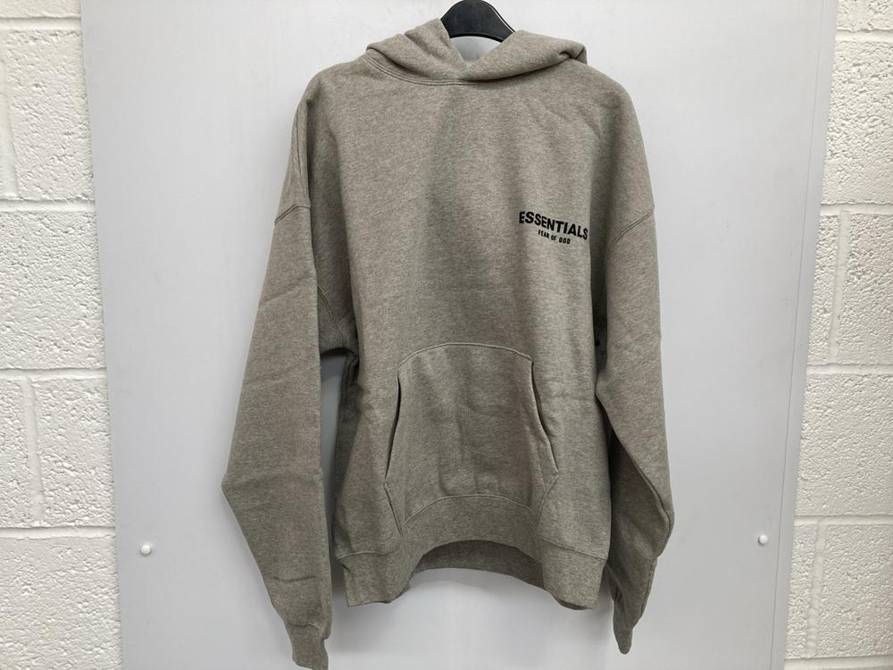 FEAR OF GOD ESSENTIALS HOODIE IN DARK OATMEAL UK S