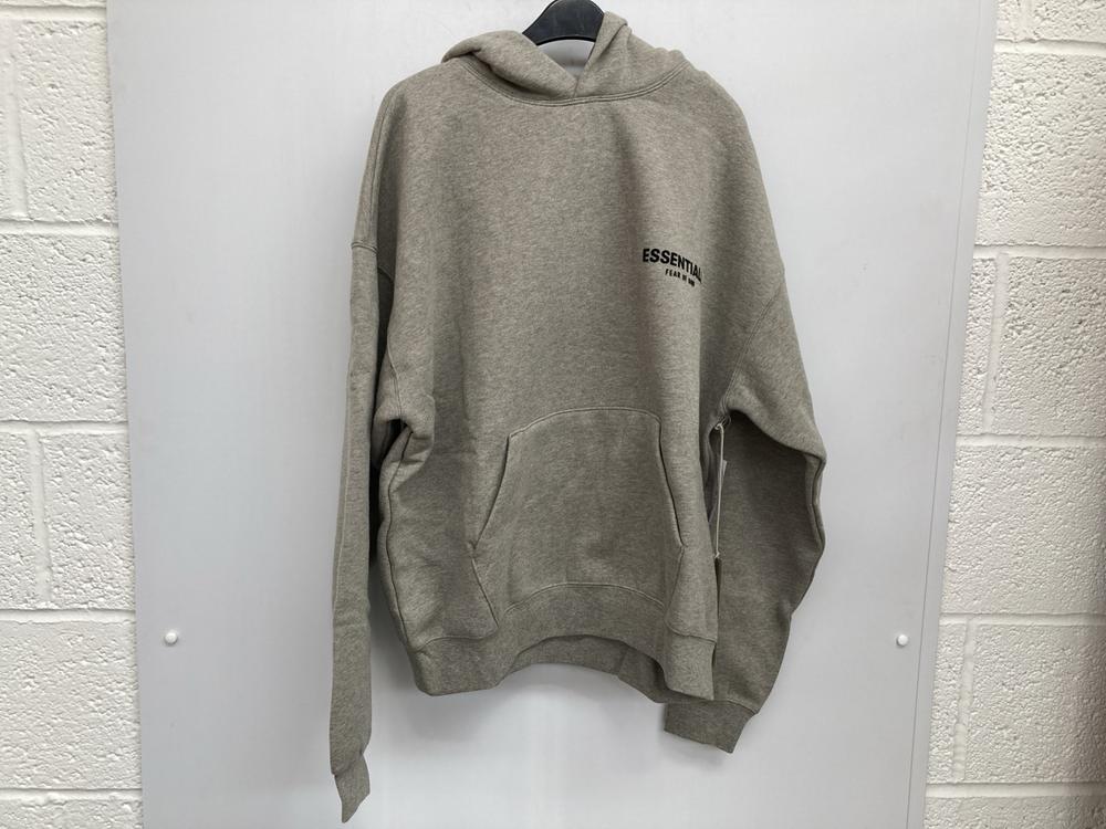 FEAR OF GOD ESSENTIALS HOODIE IN DARK OATMEAL UK S