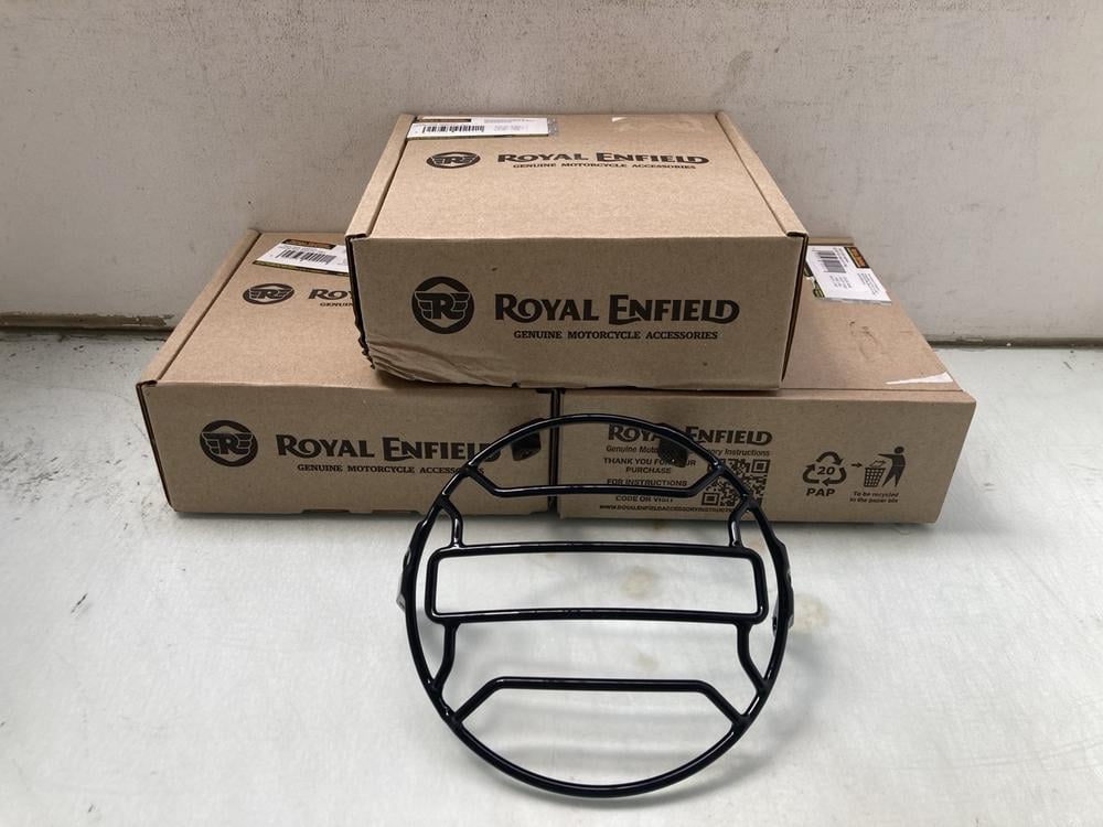3 X ROYAL ENFIELD HEADLIGHT GRILL: LOCATION - A5