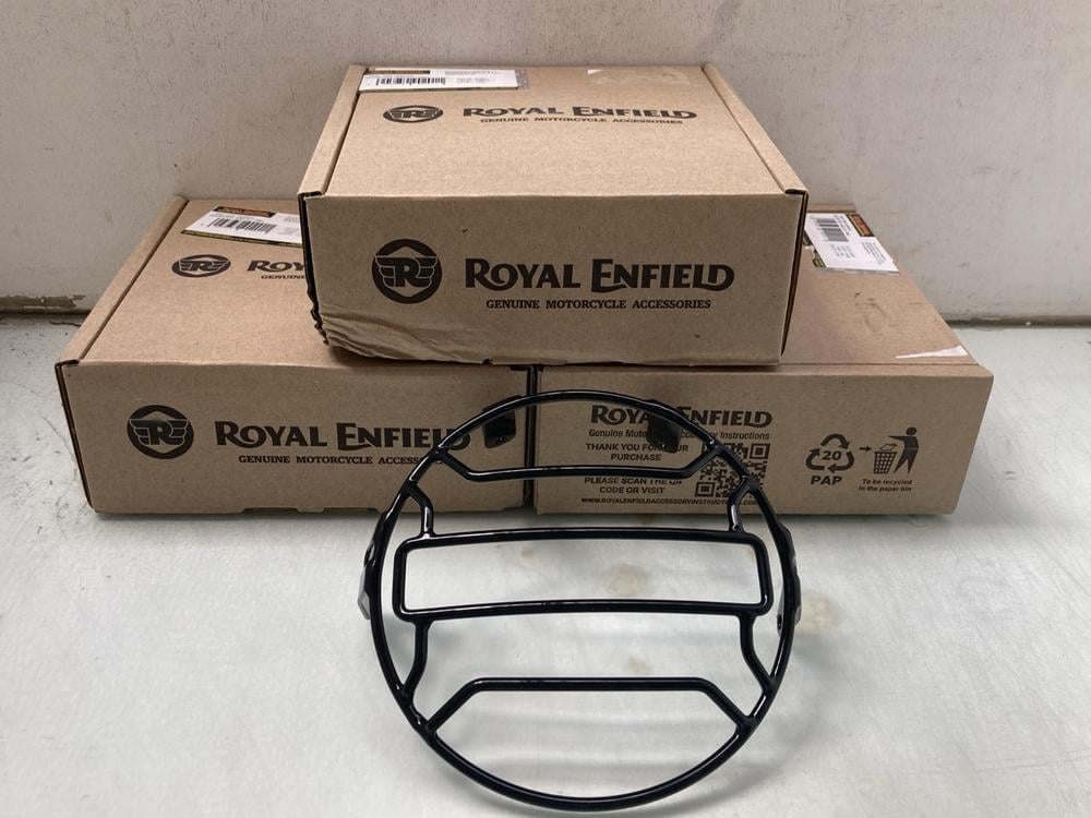 3 X ROYAL ENFIELD HEADLIGHT GRILL: LOCATION - A5
