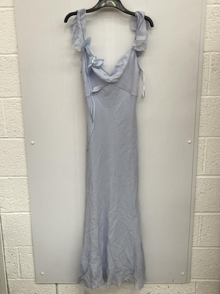 SELF PORTRAIT BLUE GEORGETTE FLOWER MIDI DRESS IN 