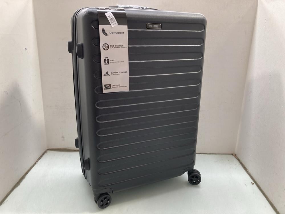 FLIEE MEDIUM BLACK HARDSHELL WHEELED SUITCASE: LOC