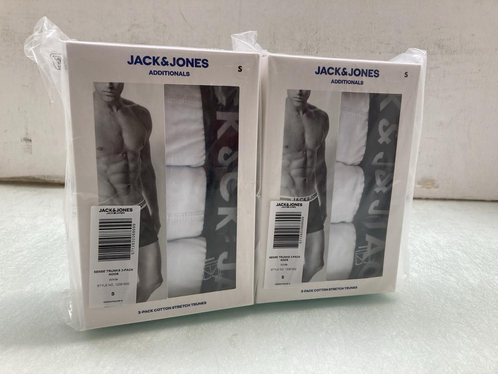2 X PACKS OF 3 SENSE TRUNKS IN WHITE UK SIZE SMALL
