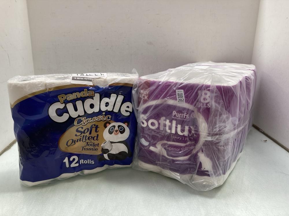 QTY OF ASSORTED TOILET ROLL TO INCLUDE PURRFS SOFT
