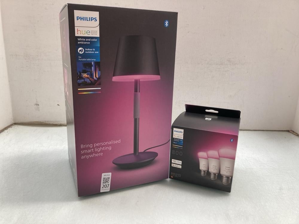 PHILIPS HUE WHITE AND AMBIANCE TABLE LAMP TO INCLU