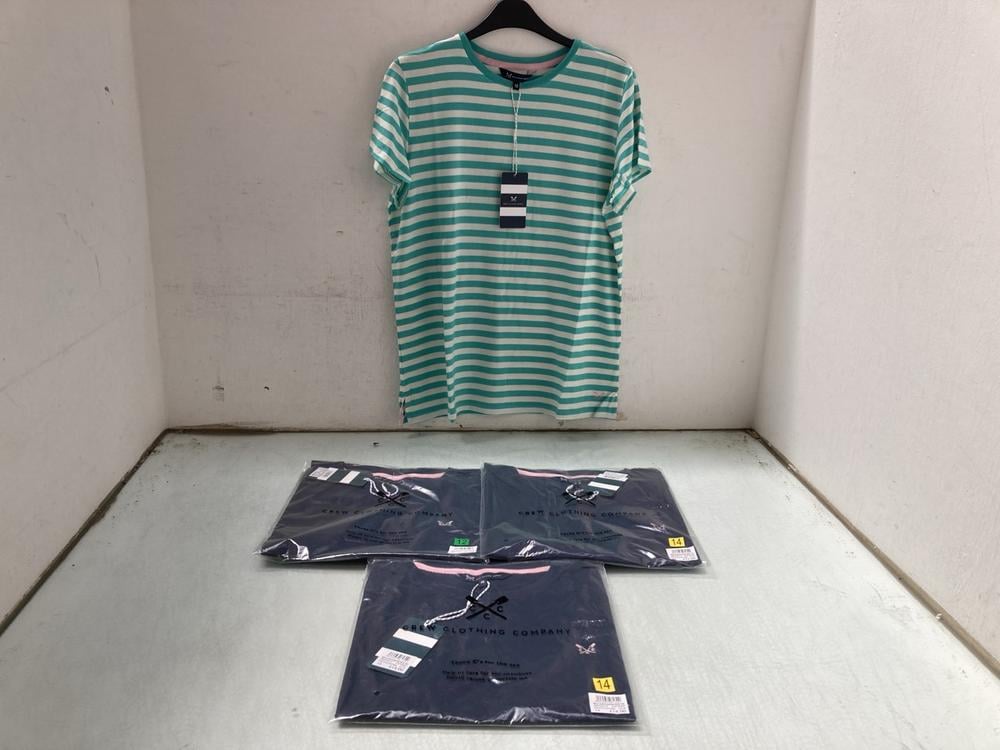3 X ASSORTED SIZE 12 WOMENS CREW CLOTHING COMPANY 