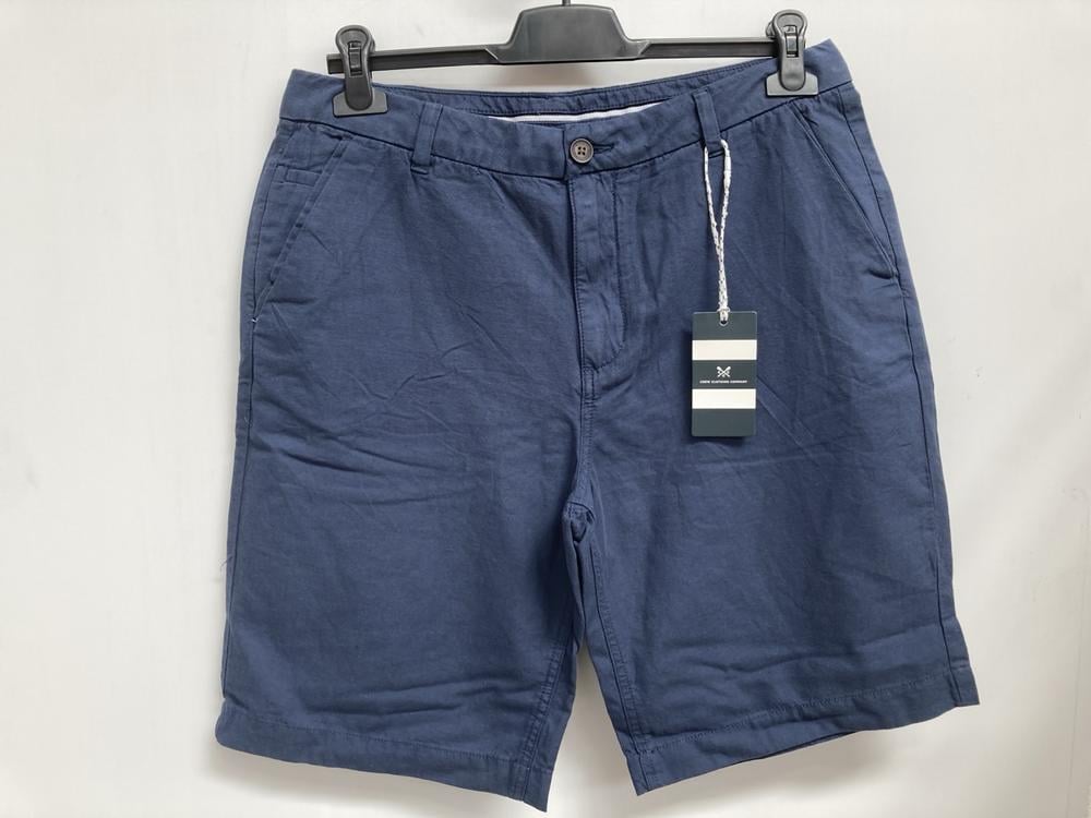 MENS CREW CLOTHING COMPANY LINEN BLEND SHORTS IN N