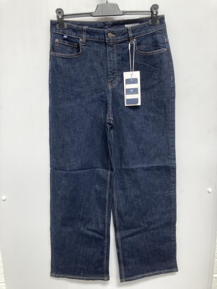 CREW CLOTHING COMPANY WIDE LEG JEANS IN INDIGO WAS