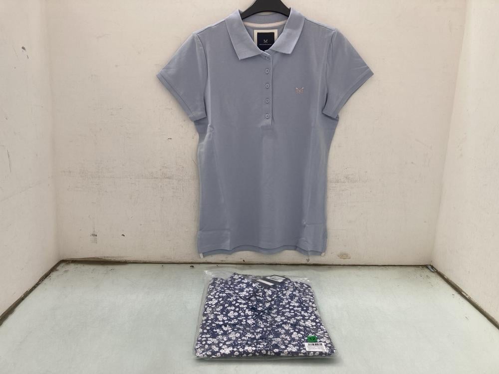 CREW CLOTHING COMPANY EXMOUTH POLO SHIRT IN BLUE U