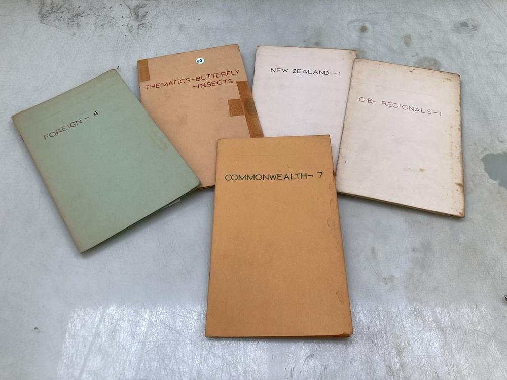 FIVE VINTAGE STAMP CLUB COLLECTORS ALBUMS: LOCATIO