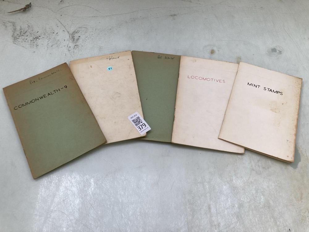 FIVE VINTAGE STAMP CLUB COLLECTORS ALBUMS: LOCATIO