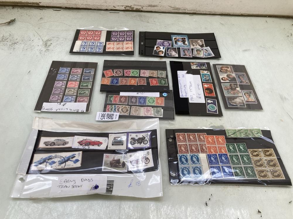 HANGERS OF BETTER BRITISH STAMPS, MAINLY DEALER PR