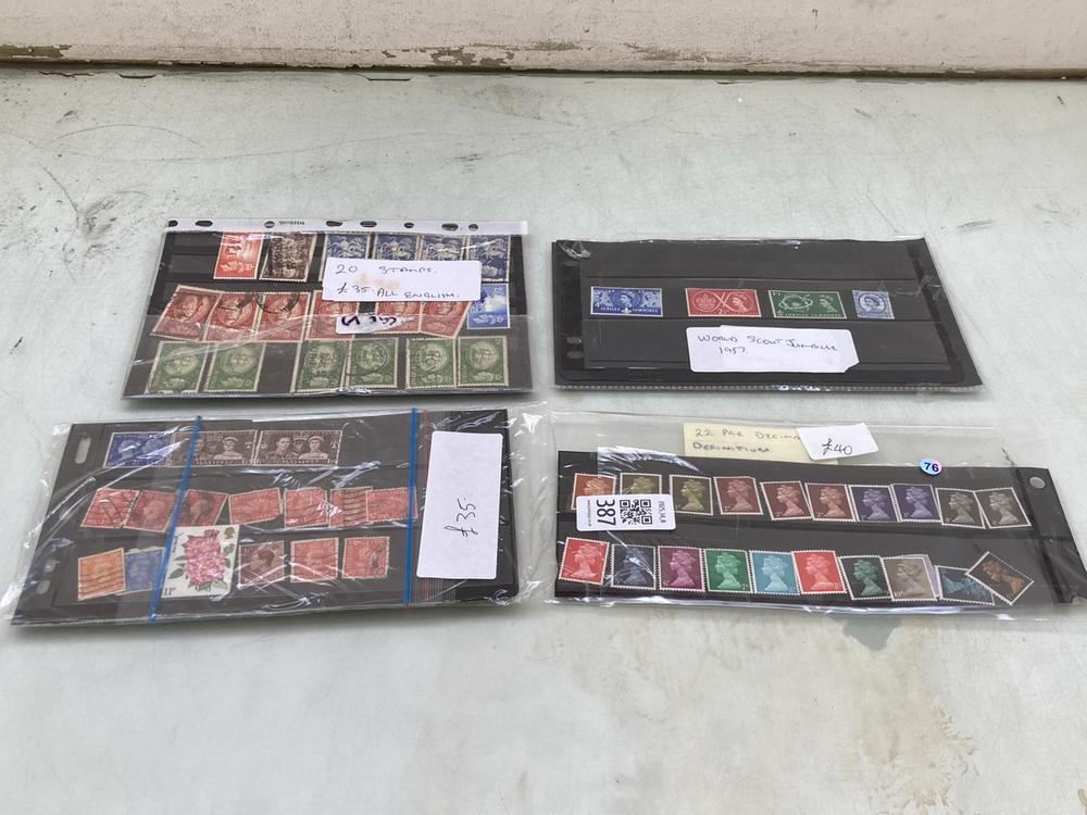 HANGERS OF BETTER BRITISH STAMPS, MAINLY DEALER PR