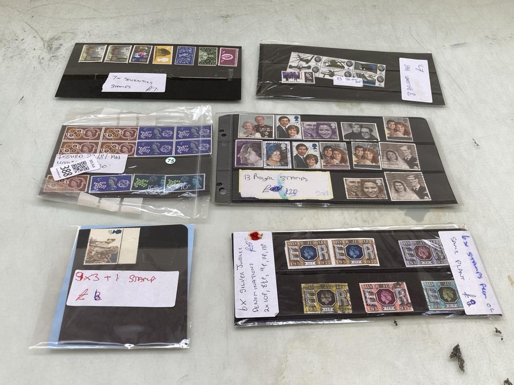 HANGERS OF BETTER BRITISH STAMPS, MAINLY DEALER PR