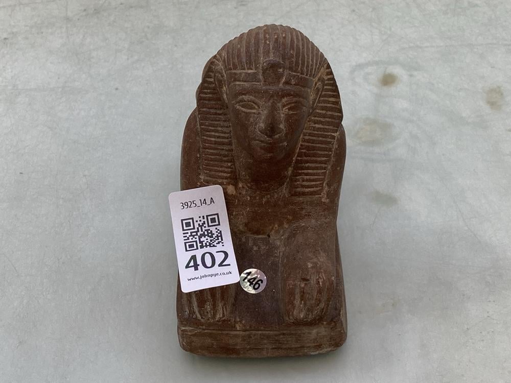 AN UNKNOWN STONE SCULPTURE OF AN ANCIENT EGYPTIAN 