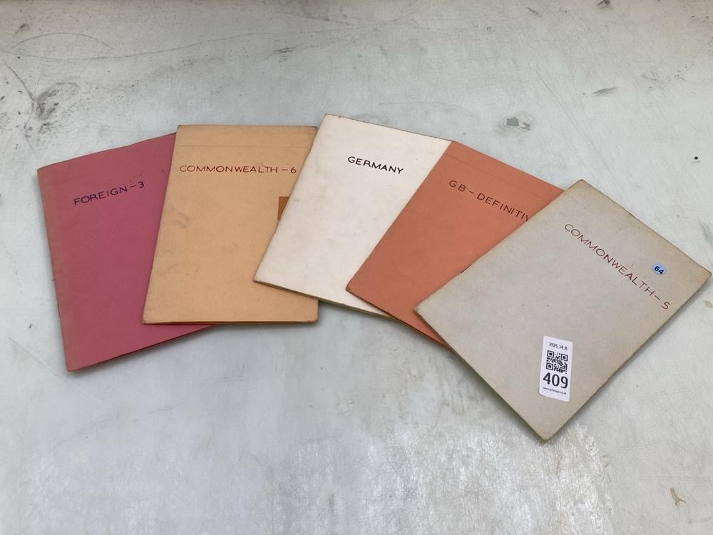 FIVE VINTAGE STAMP CLUB COLLECTORS ALBUMS: LOCATIO